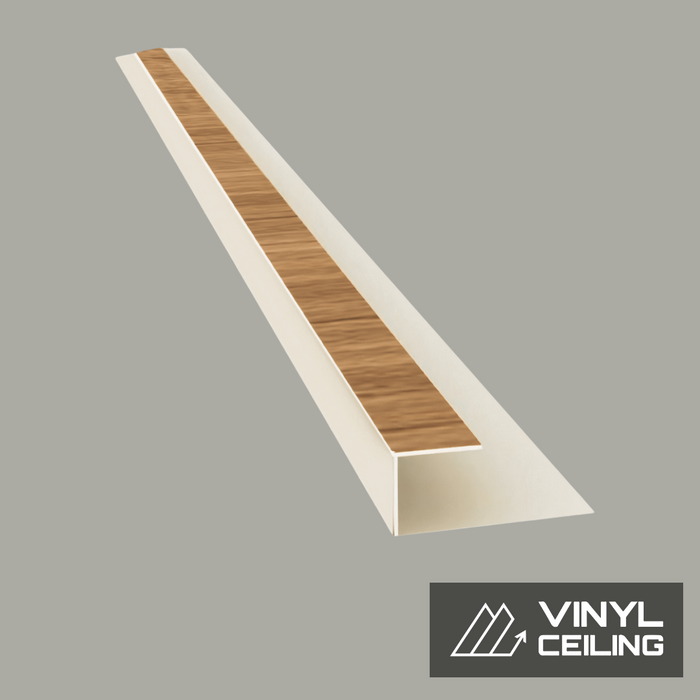 Trim Edge J-SHAPE Match Color - Vinyl Ceiling (8ft L)  (Pack of 4 units)