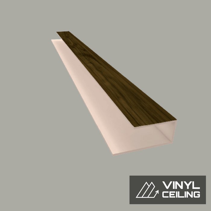 Trim Edge J-SHAPE Match Color - Vinyl Ceiling (8ft L)  (Pack of 4 units) New Collection