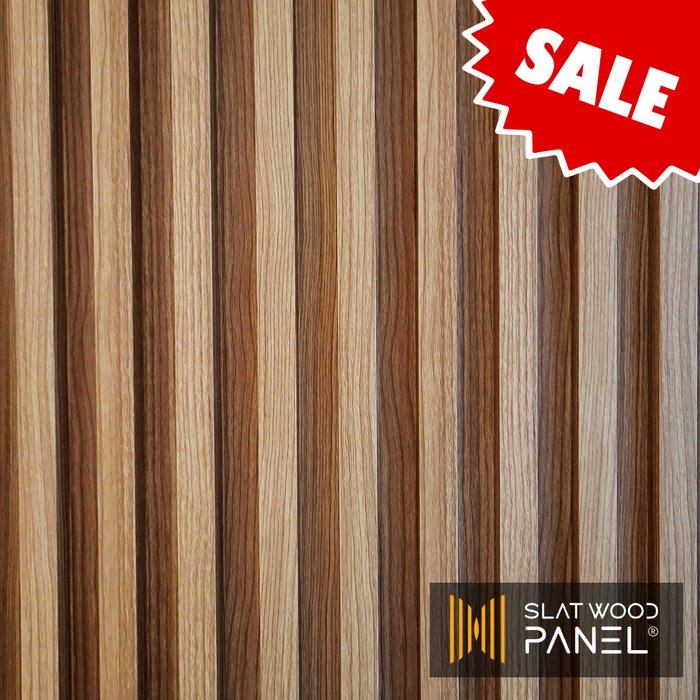 Light Walnut Slat Wood Panel - (25 sqft)