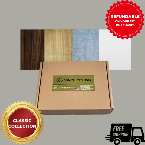 Sample Box Vinyl Ceiling - CLASSIC COLLECTION - Refundable (1st purchase)