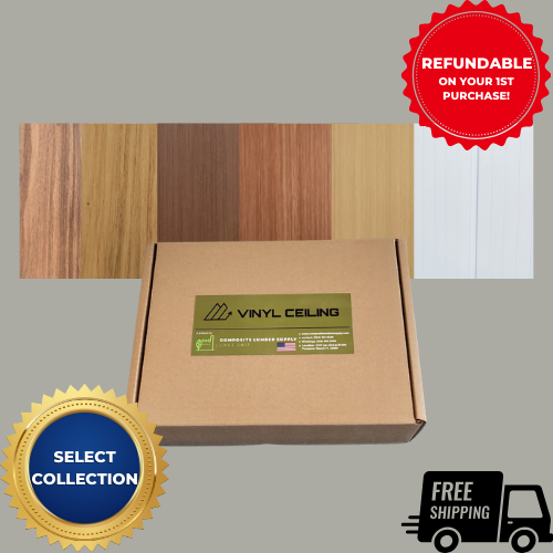 Sample Box Vinyl Ceiling - SELECT COLLECTION - Refundable (1st purchase)