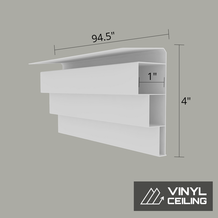 White Crown Molding Edge (8ft L) - (Pack of 2 units)