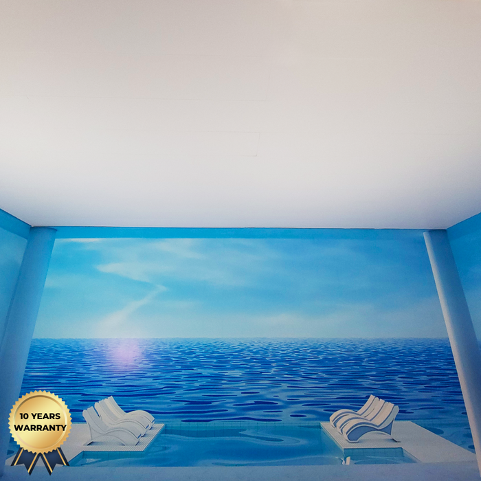 Flat Pure White Vinyl Ceiling - (70 sqft)