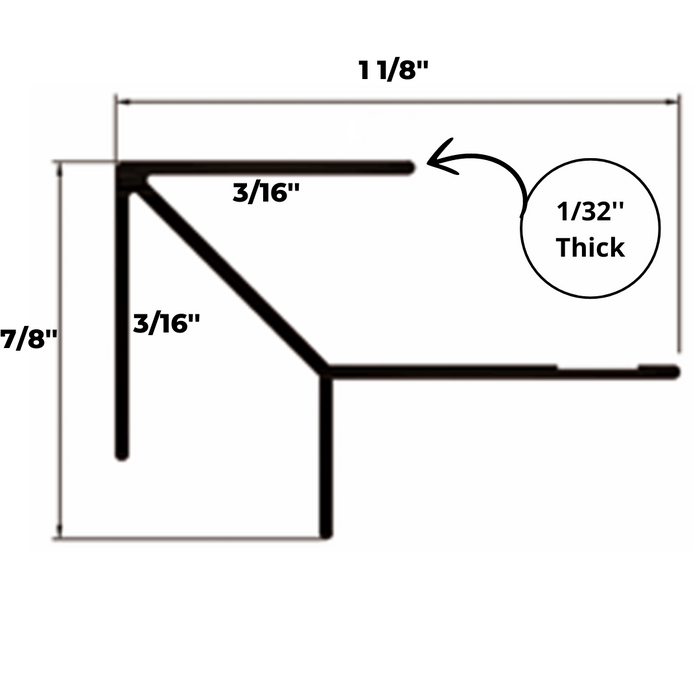 Aluminium 90 Degrees corner Profile Koover