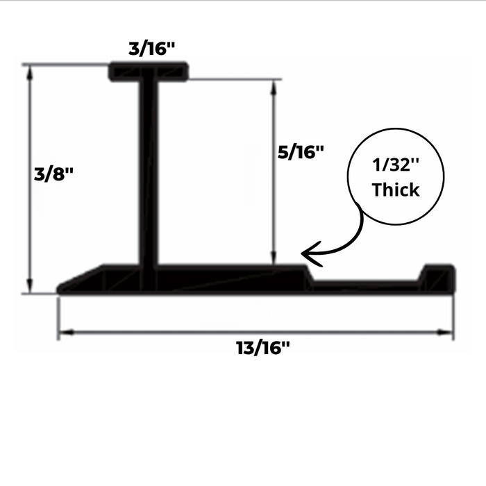 Aluminium Trim H Profile Koover - (9.5 ft L)