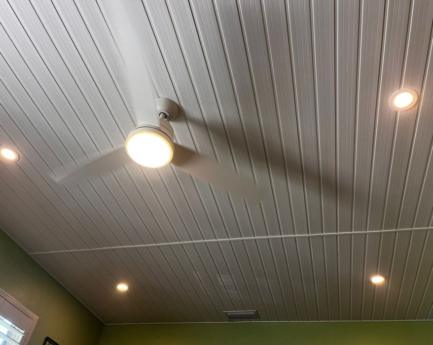 White Beadboard Vinyl Ceiling - (70 sqft)