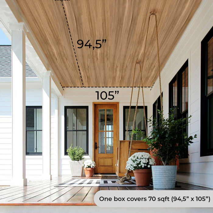 Natural Cypress Vinyl Ceiling - (70 sqft)